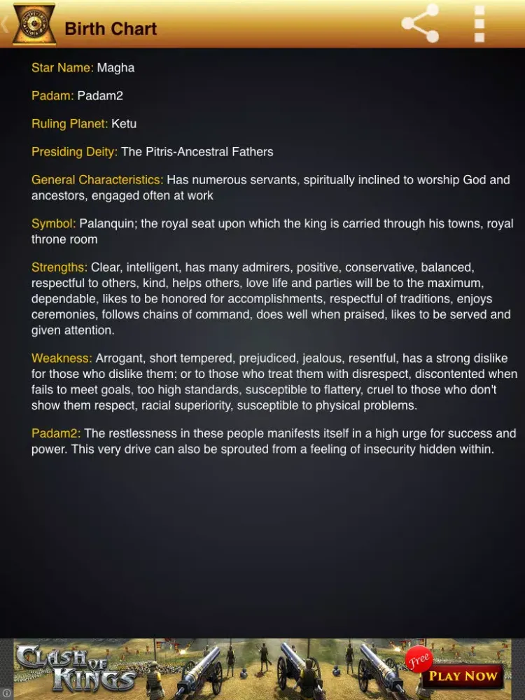 iBirth Chart iPad 應用截圖