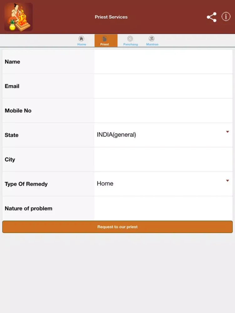 Priest Services iPad  स्क्रीनशॉट