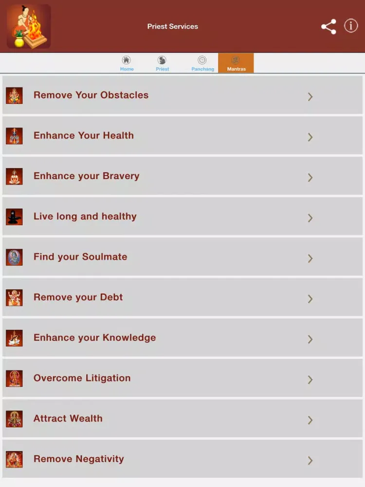 Priest Services iPad  स्क्रीनशॉट