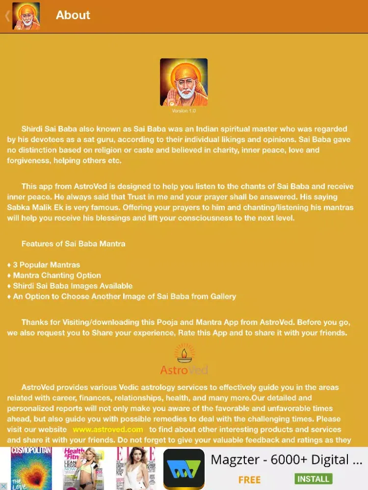 Shirdi Sai Baba Mantra iPad  スクリーンショット