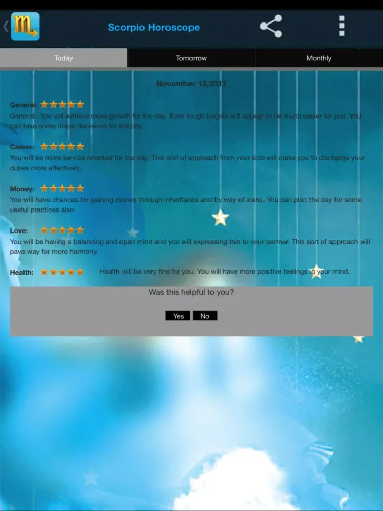 Scorpio Horoscope iPad  Screenshots
