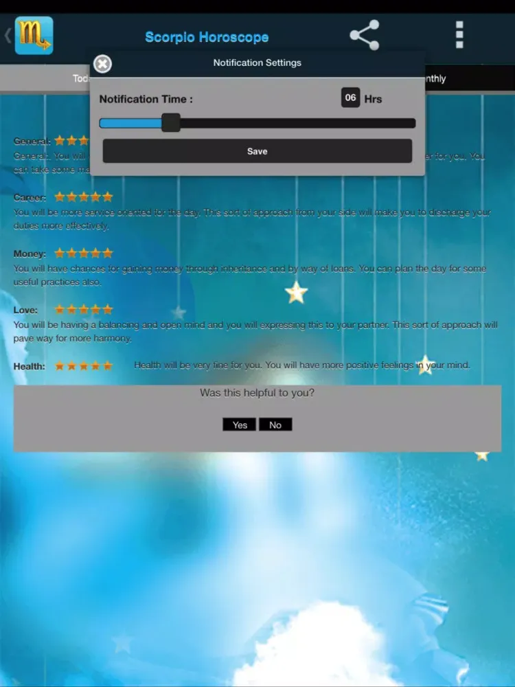 Scorpio Horoscope iPad  Screenshots