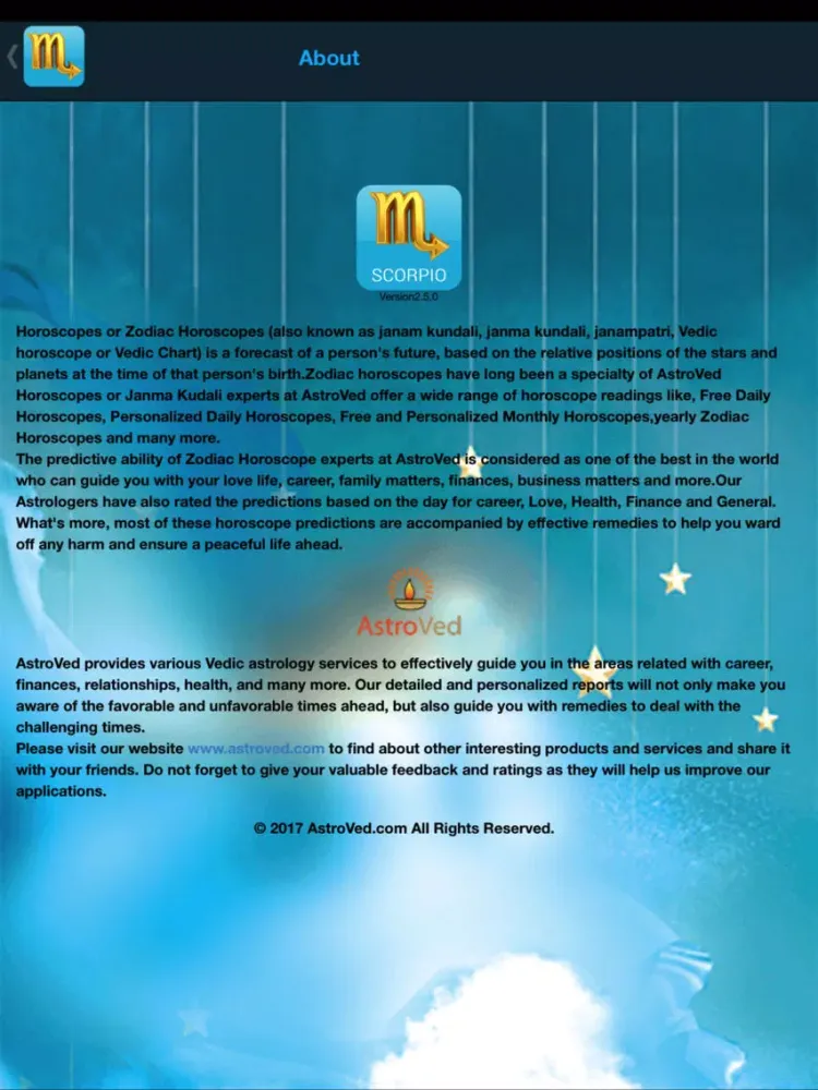 Scorpio Horoscope iPad  Screenshots