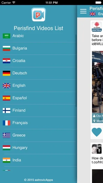 Tangkapan layar Perisfind - videos finder for Periscope