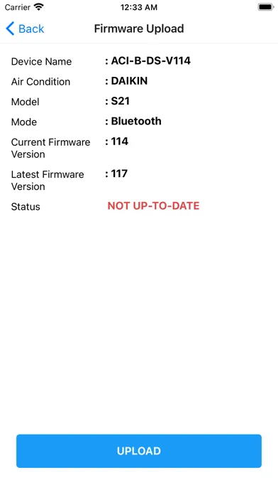 Inspinia Aircon BT Updater Screenshots