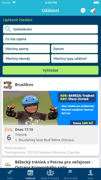 Sportuj v Ostravě: Týmy, Akce স্ক্রিনশট