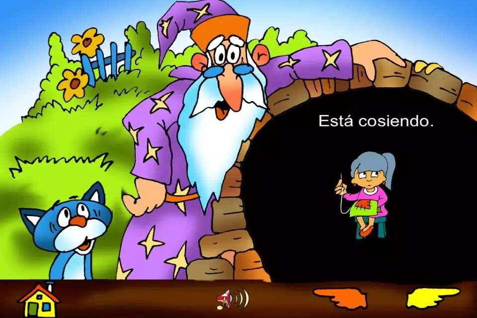 Tangkapan skrin Puss in Boots - Spanish for kids