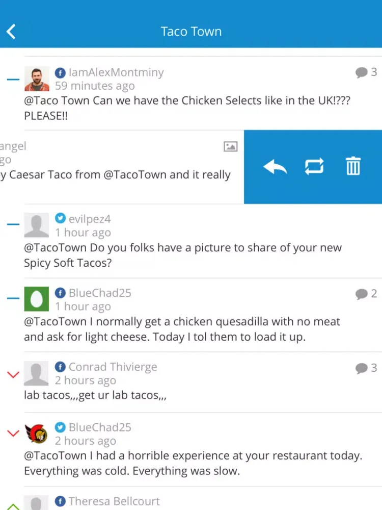 Tangkapan skrin Astute Social iPad 