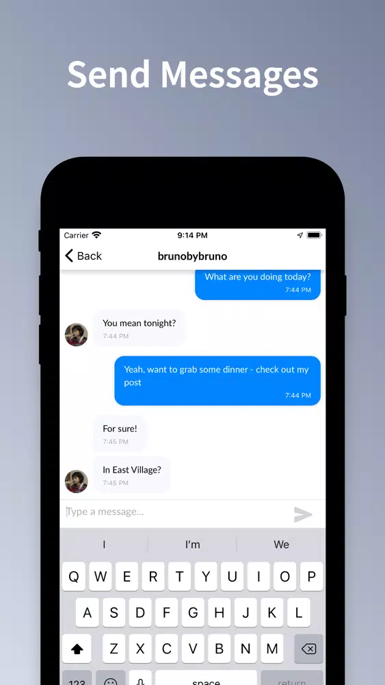 ภาพหน้าจอของ Ping Messenger