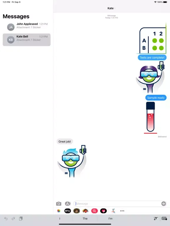 Ảnh chụp màn hình của Lab Sticker Pack by Asuragen iPad 
