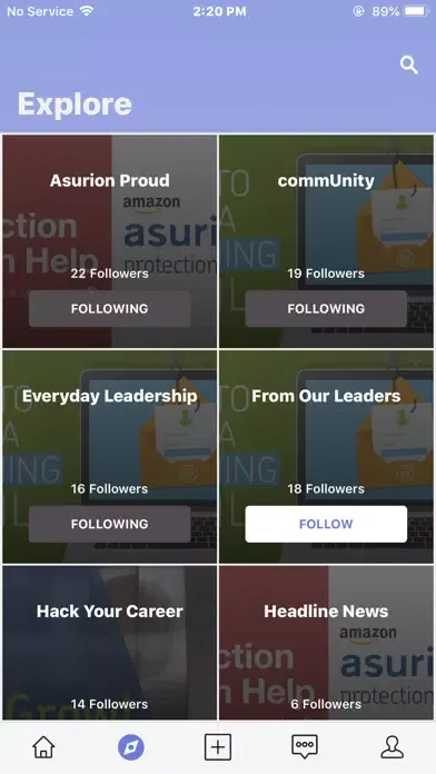 Zrzuty ekranu Asurion Homebase News