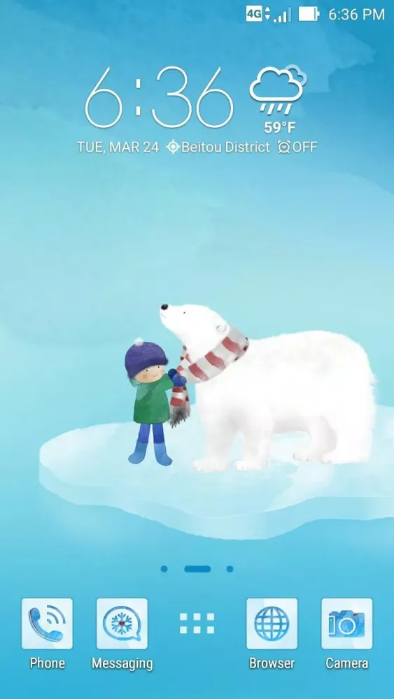 Capturas de tela do Polar Bear ASUS ZenUI Theme