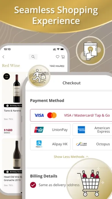 Capturas de tela do Watson's Wine