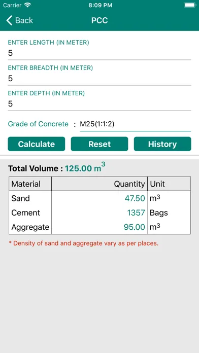 Civil Material Estimator স্ক্রিনশট