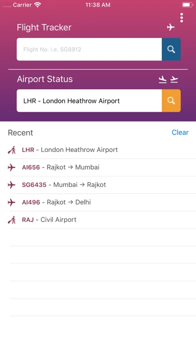 Capturas de pantalla de Flight Tracker Airport Status