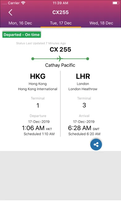 Capturas de pantalla de Flight Tracker Airport Status