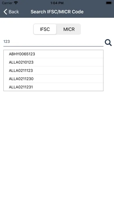 IFSC Finder Ekran Görüntüleri
