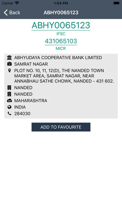 IFSC Finder Ekran Görüntüleri