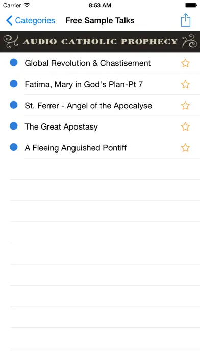 Zrzuty ekranu Audio Catholic Prophecy