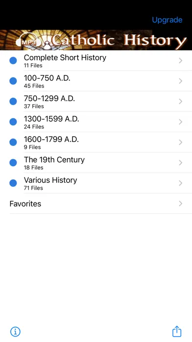 Zrzuty ekranu Audio Catholic History