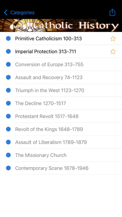 Zrzuty ekranu Audio Catholic History