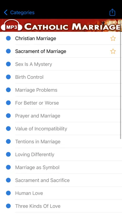 Capturas de tela do Audio Catholic Marriage