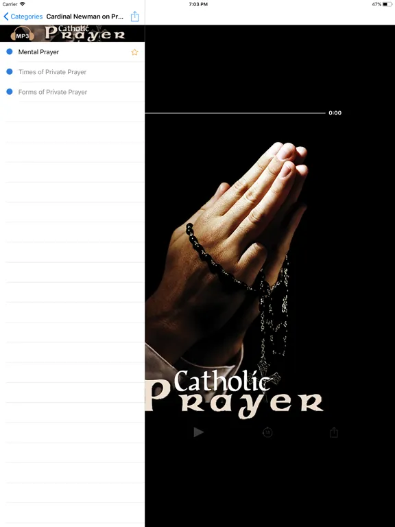 Audio Catholic Prayer iPad  Screenshots