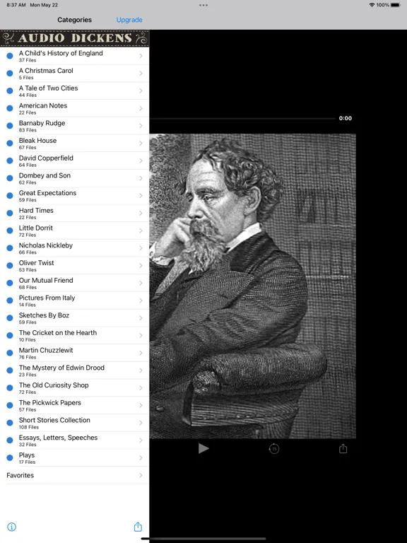 Capturas de pantalla de Charles Dickens Audio Library iPad 