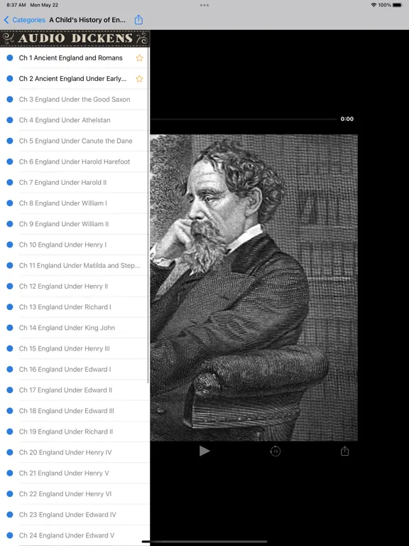 Capturas de pantalla de Charles Dickens Audio Library iPad 