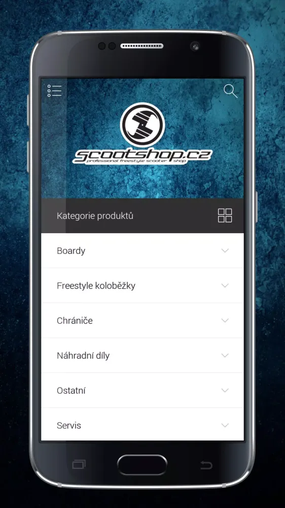 Tangkapan skrin Scootshop
