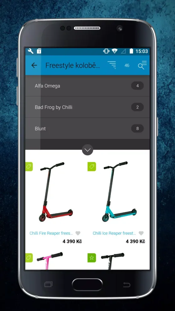 Tangkapan skrin Scootshop