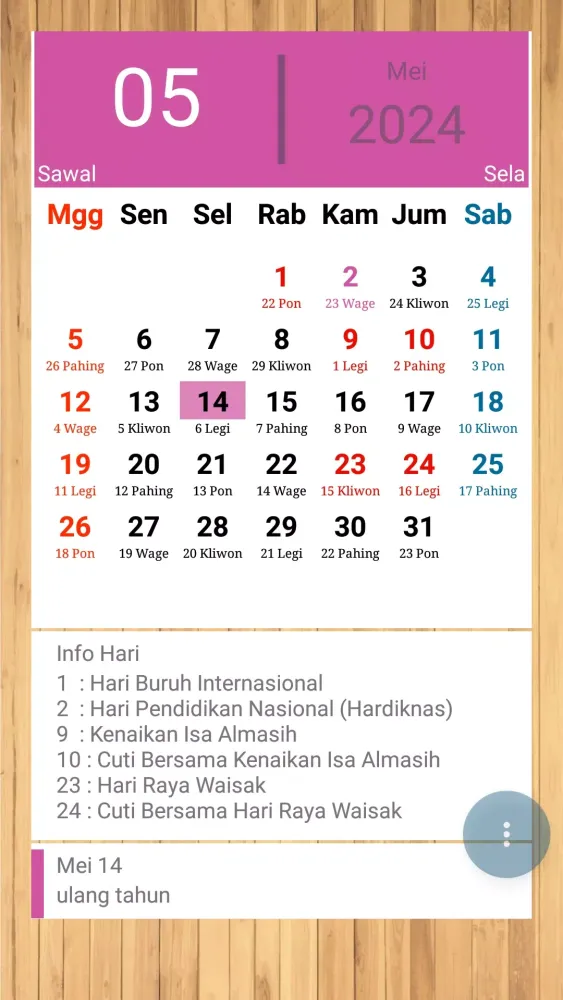 Kalender Jawa Screenshots