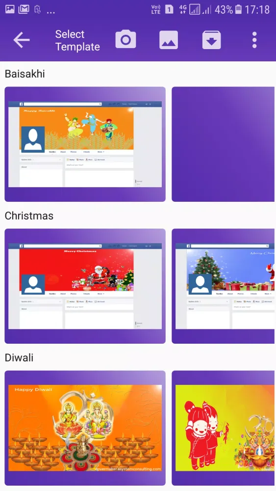Social Media Cover Image Maker Screenshots