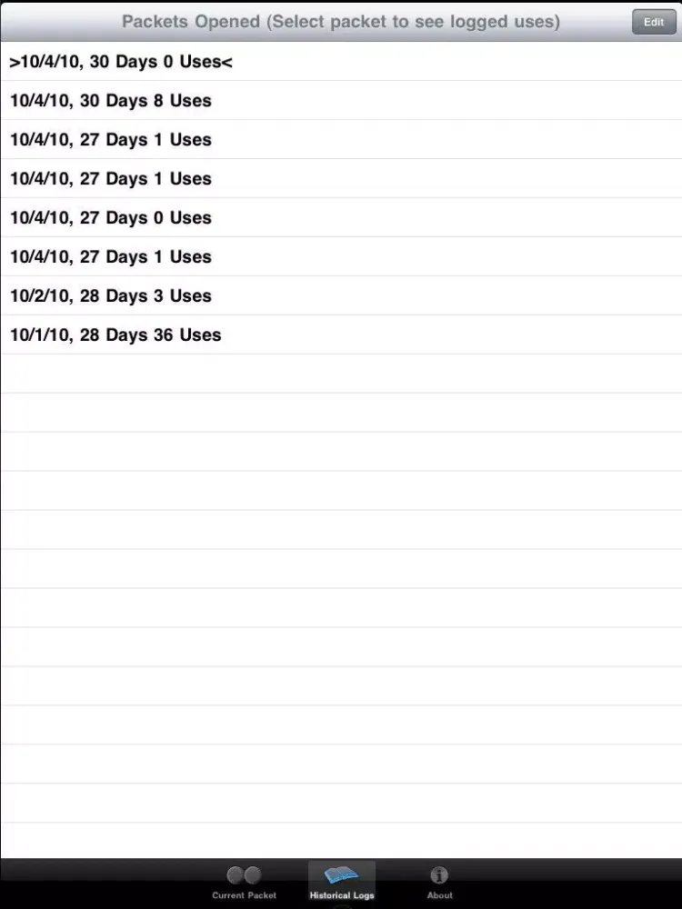 Capturas de pantalla de Contact Lens Tracker iPad 