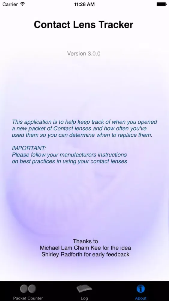 Capturas de pantalla de Contact Lens Tracker