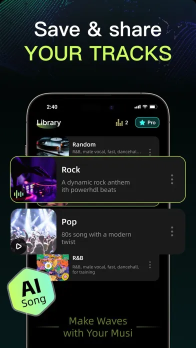 Zrzuty ekranu Music Make - AI Song Maker