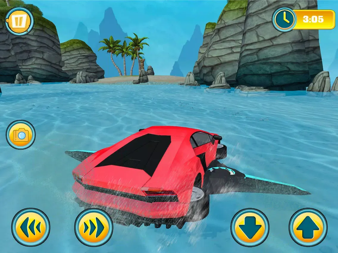 Capturas de tela do Car Water Surfing Float Race iPad 