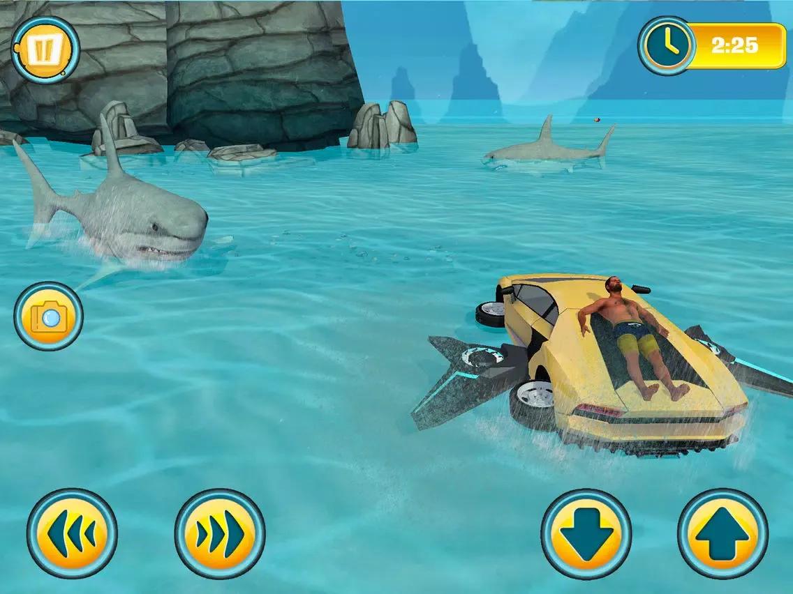 Capturas de tela do Car Water Surfing Float Race iPad 