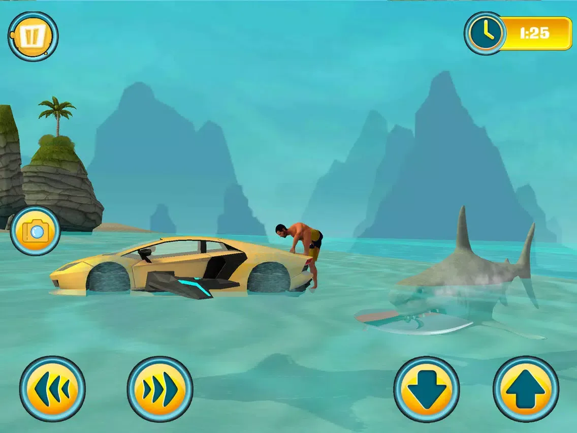 Capturas de tela do Car Water Surfing Float Race iPad 