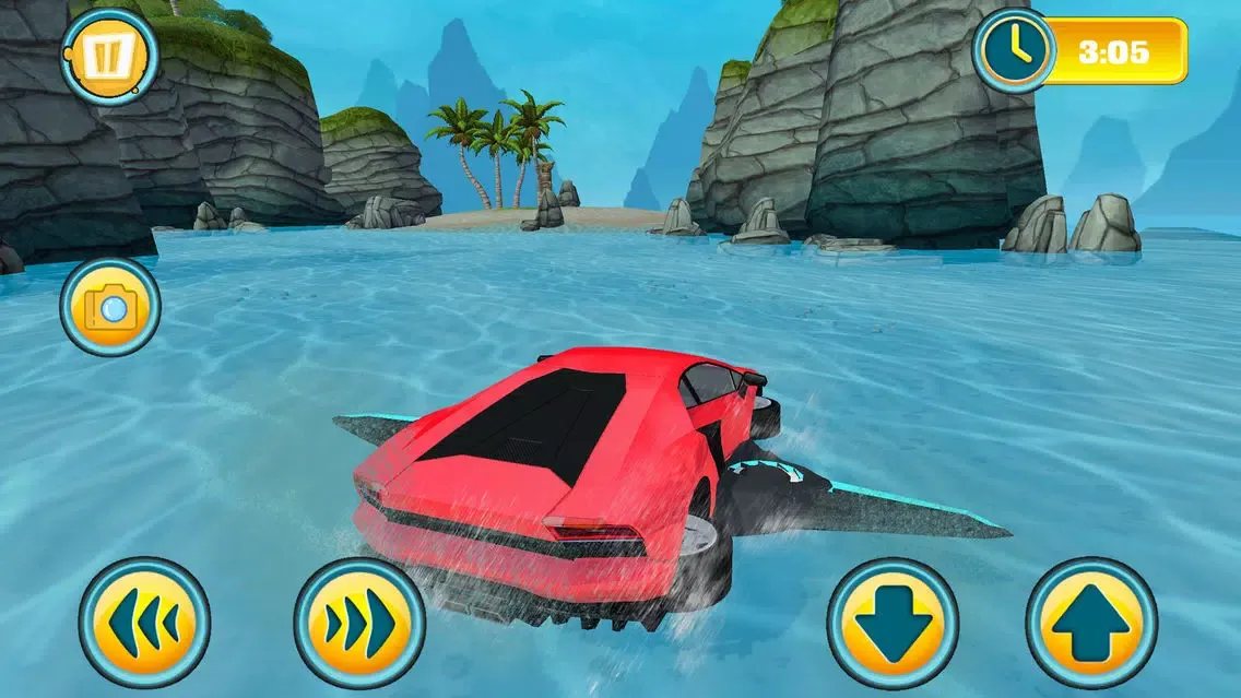 Capturas de tela do Car Water Surfing Float Race