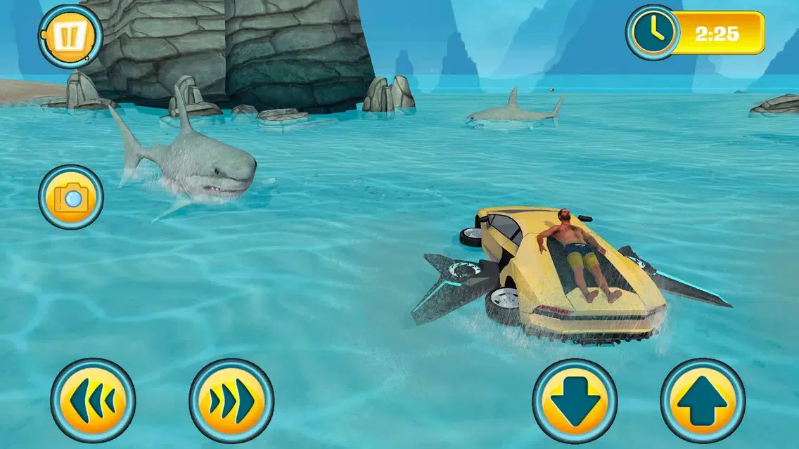Capturas de tela do Car Water Surfing Float Race