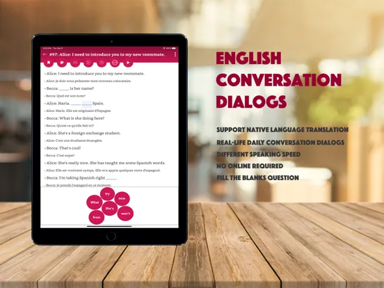 English Conversation Dialogs iPad  Ekran Görüntüleri