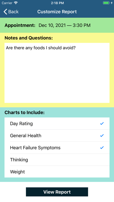 Heart Failure Manager Screenshots