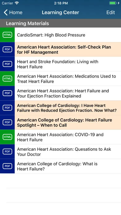 Heart Failure Manager 스크린샷