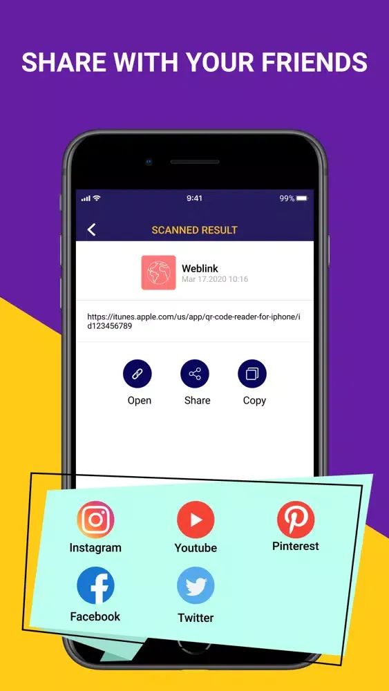 QR Reader App - Create QR code应用截图