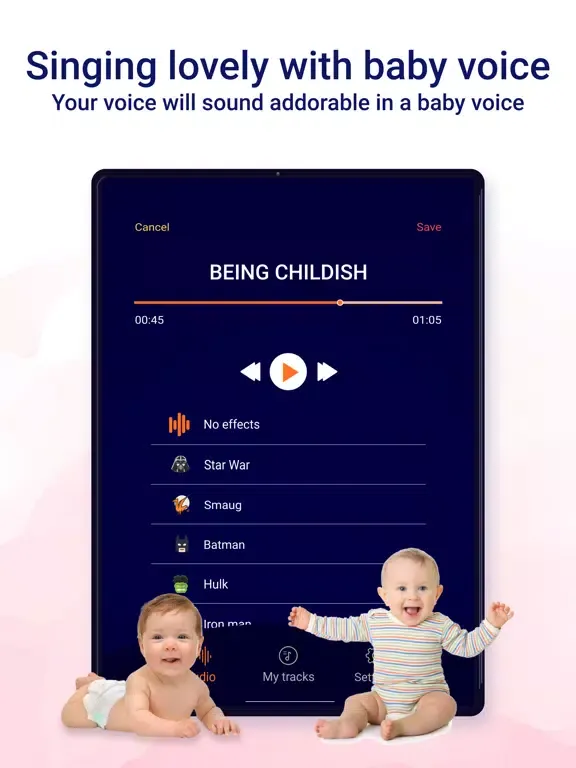Funny Voice Change iPad  Screenshots