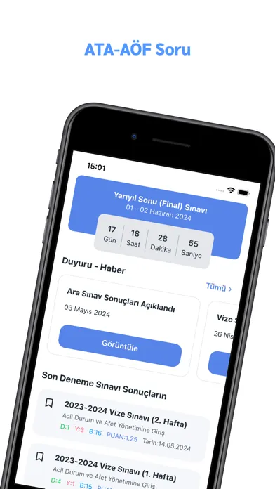 ATA-AÖF Soru Screenshots