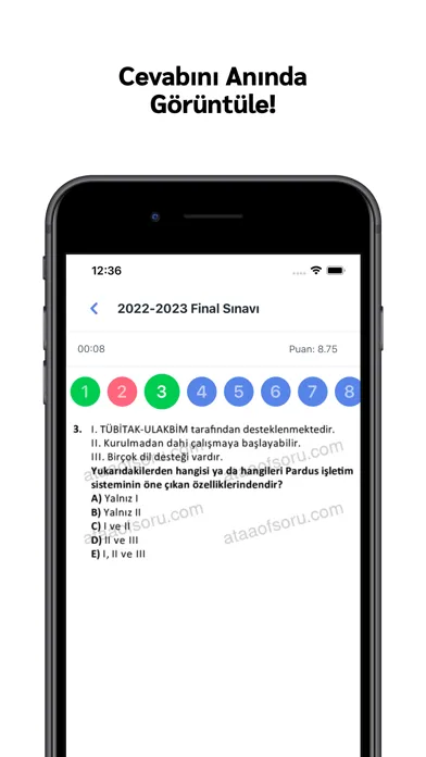 ATA-AÖF Soru Screenshots