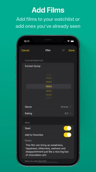 Film Buff - Journal & Tracker स्क्रीनशॉट