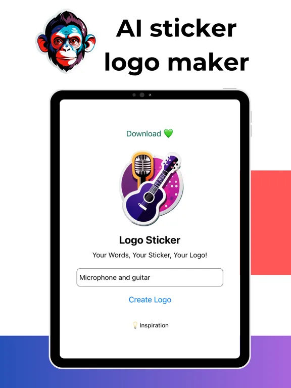 Скриншоты Create Sticker Logo - AI maker iPad 